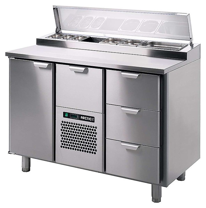 Стол холодильный саладетта Skycold P/S-1-CD-1, 2двери, 1 выдвижной ящик, 1260х650х900