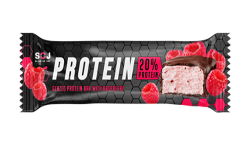 Протеиновый батончик PROTEIN SOJ с малиной (50г) Протеиновый батончик PROTEIN SOJ с малиной (50г)