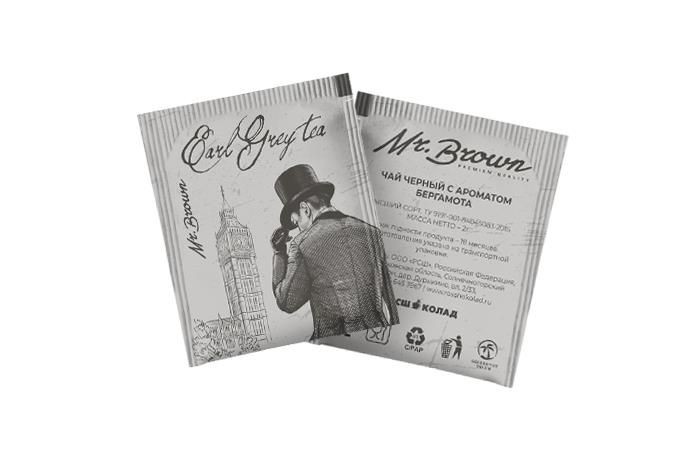 Чай пакетированный черный с бергамотом 2 гр. «Mr.Brown» (в коробке 300шт)